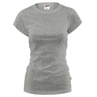 Soffe Junior's Burnout Short Sleeve Tee - Random Burn out Pattern