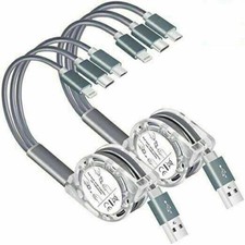 3 in 1 Charging Cable Retractable Multi Type C/Fast Micro USB Charger Cord