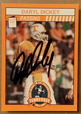 Daryl Dickey - Signed / Autographed - Tennessee Vols Football Card