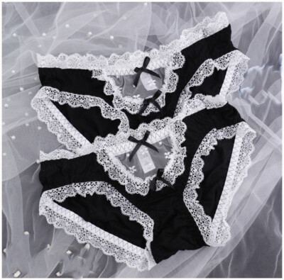 Lolita  Bow Briefs Japanese Underwear Mori Girls JK Lace PantiesCute Underpants