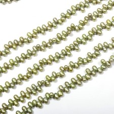 Natural Egg Shape Freshwater Pearl Beads For Jewelry Making Craft Beads 16" Long