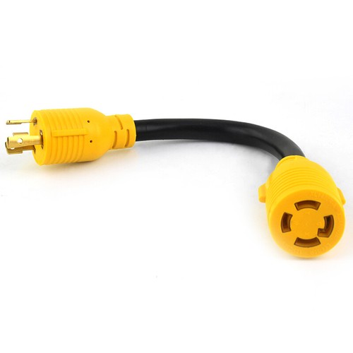3 Prong to 4 Prong Generator Locking Power RV Adapter Cord | eBay