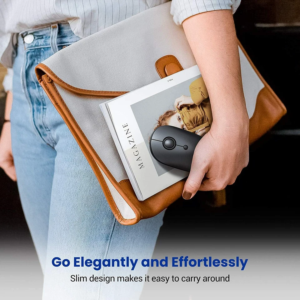 Wireless Silent Mouse for Laptop, USB Nano Receiver Portable 5 DPI for Mac PC - Image 4 of 4