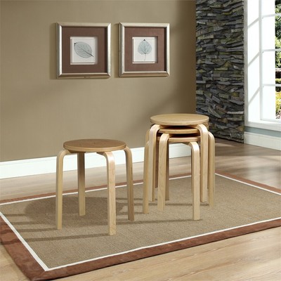 Home Decor Linon Bentwood Stool Linon Willamette Linen Backless 32