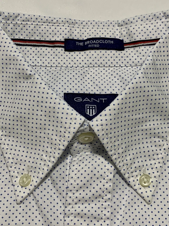 Camisa con botones manga larga GANT Gingham para hombre M 15 3/4 - 39 blanca Foto 2 de 4