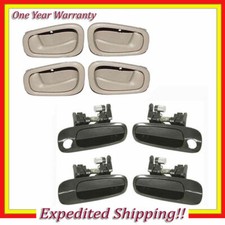 Outside Non Painted Inside Door Handle Tan For 98-02 Corolla Prizm Set 8 Ds26