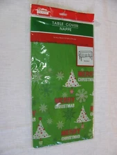 NIP Greenbrier International Christmas House 54x108 Rectangular Table Cover rr
