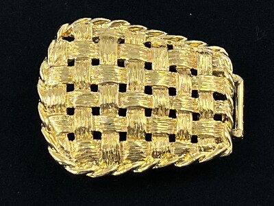 Vintage Paquette Gold Tone Metal Large Size Belt Buckle Paquette Belt Buckle Two Tone Silver Gold Tone Large Vintage  main image 4