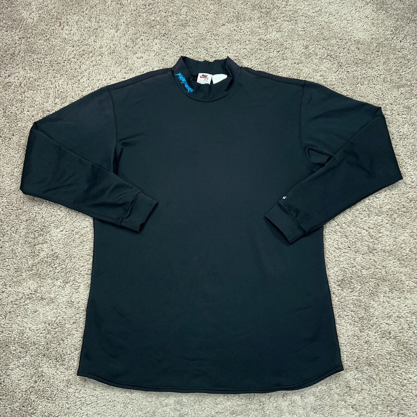 Vintage Carolina Panthers Shirt Mens 3XL Mock Neck NFL Layer NIke Fit Football