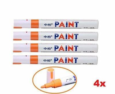 Techlin  4x Reifen Stift Reifenmarker Auto Motor Marker Beschriftung Lackmarker
