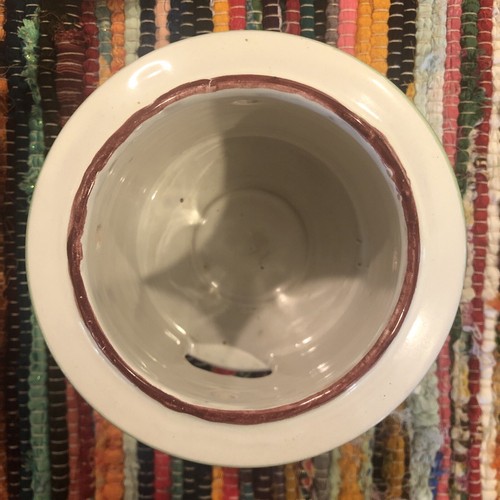 ANTIKE handbemalte französische Keramik Tisaniere Teekanne & Wärmer Ständer, Ende 19. Jahrhundert - Bild 4 von 14