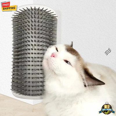 1 pc Cat Corner Grooming Brush   Self-Scratcher, Hair Removal & Massage Comb