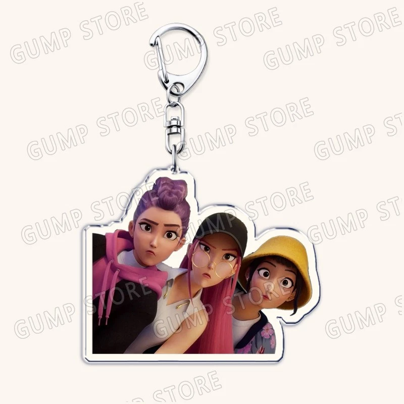 Kpop Demon Hunters Huntrix Saja Boys Keychains Rumi Zoey Jinu Mira