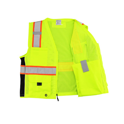 Global Glove High Visibility Safety Vest Yellow/Green Glo-079-L