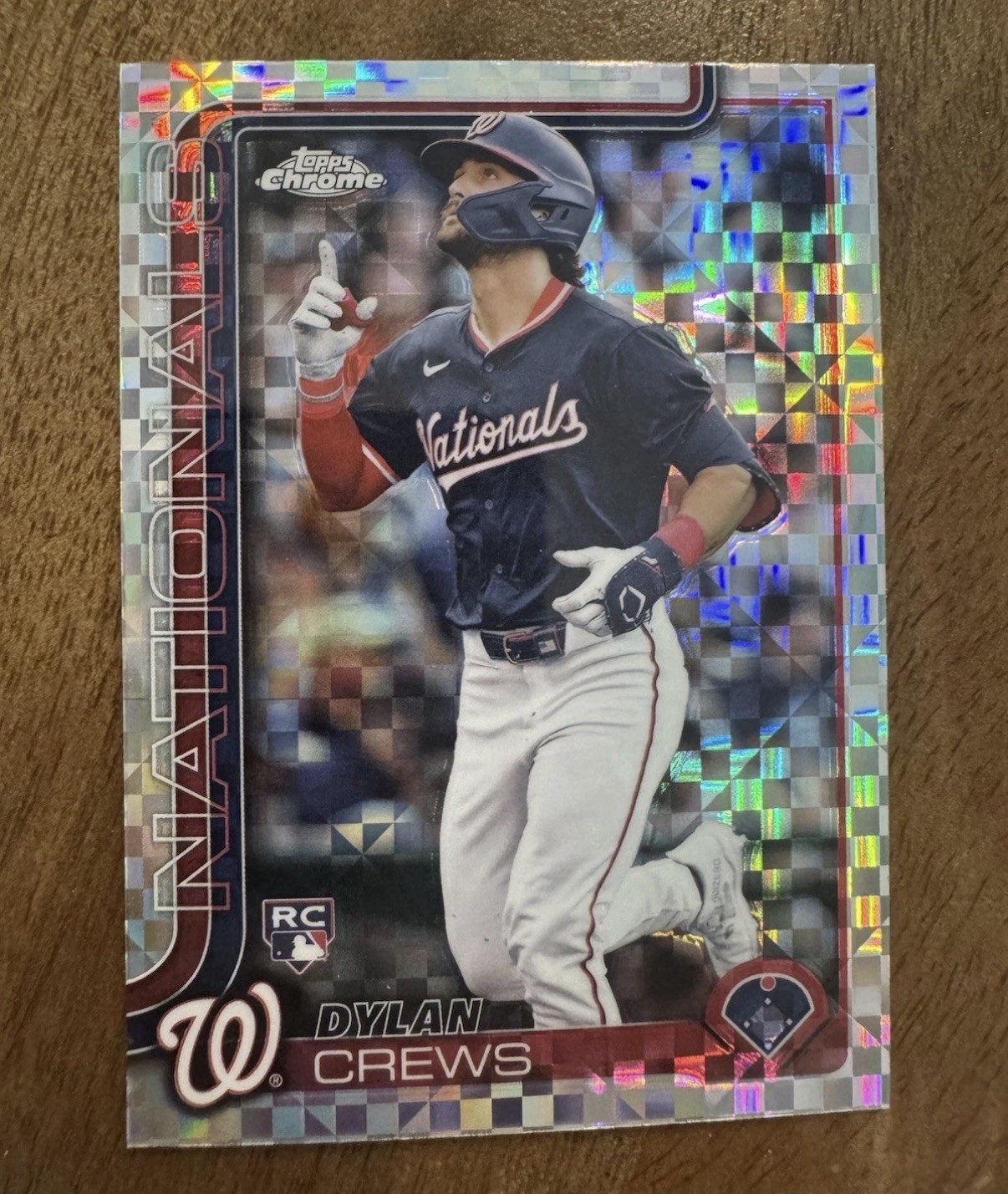 2025 Topps Chrome - Dylan Crews #146 X-Fractor (RC) Washington Nationals RC