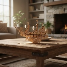 Build Your Own 3D Wooden Sailboat Puzzle - Educational Fun for All Ages