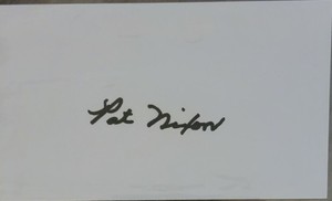 Pat Nixon Signed Autographed 3x5 Index Card - First Lady Of The United States