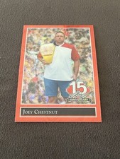 2 Joey Chestnut 2025 Leaf 15th Anniversary Gold Leaf Stars SSP Gold /3 #92B-83