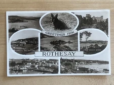 Postcard - Greetings From Rothesay Scotland, RPPC
