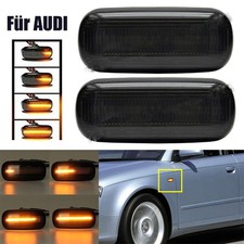 LED Seitenblinker Blinker Schwarz Für Audi A3 8P A4 B6 B7 8E A6 C6 4F 2003-2013