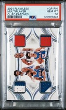 2024 PANINI FLAWLESS QUAD PATCHES PAUL GEORGE/JOEL EMBIID/TYRESE MAXEY/J.McCAIN