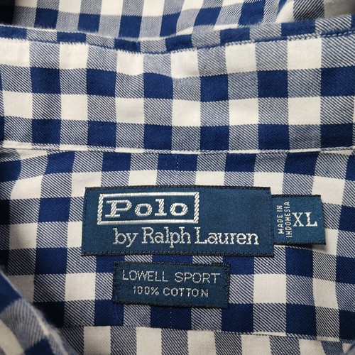 Polo Ralph Lauren Lowell Sport Gingham Check Poplin Casual Shirt Mens 2XL Blue - Picture 4 of 8