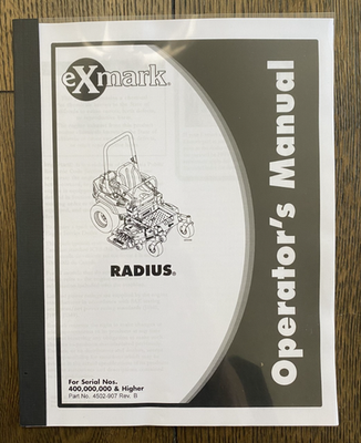 ⚜️ma-ro⚜️です Zero Turn Operators Instruction Manual Exmark Mower E Series Rider