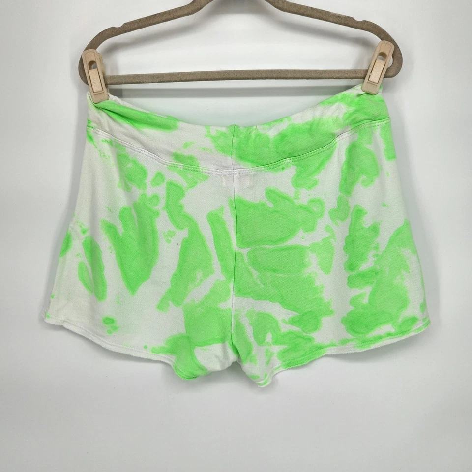 Pantalones Cortos Sundry By Anthropology Mujer Tie Dye Neón Lima Rayón Corte Talla 3/Grande Foto 4 de 4
