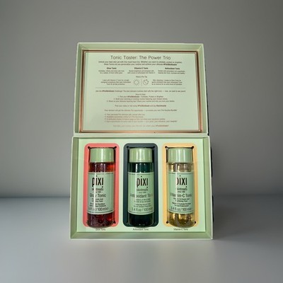 Pixi Skintreats Tonic Taster: The Power Trio set PR pack NIB Glow Tonic