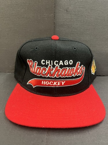 Vintage Chicago Blackhawks Snapback Hat Starter Tailsweep Wool Deadstock NWT
