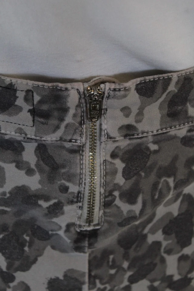 Current/Elliott Womens Mini Geneva Leopard Pencil Skirt Gray Size 25 10448244 - Image 4 of 4