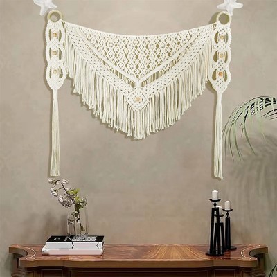 Large Macrame Wall Hanging Boho Tapestry Curtain Fringe Woven Bohemian Wall D...