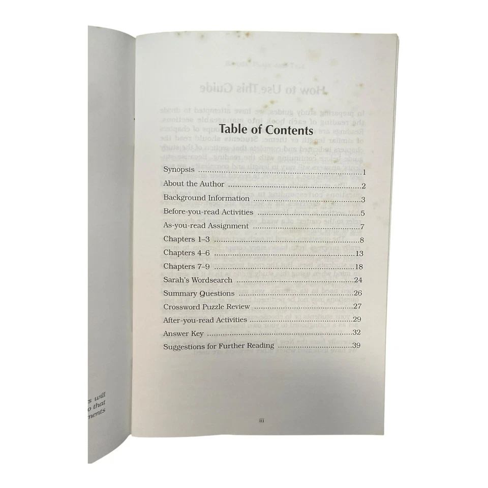 Sarah, Plain and Tall Study Guide Home Edition~1995 Progeny Press #207H P5 14 - Image 4 of 4