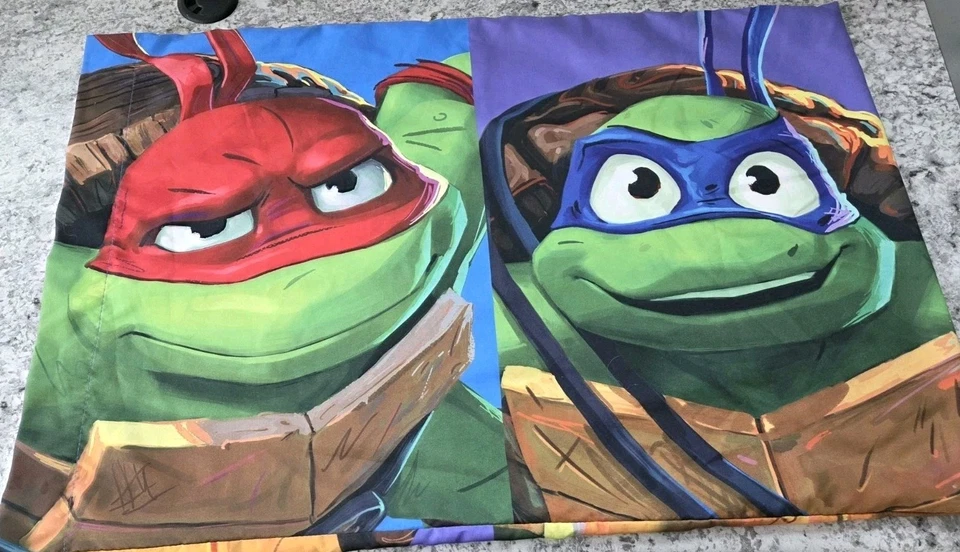 Juego de sábanas y funda de almohada Teenage Mutant Ninja Turtles con cama doble 4 piezas Nickelodeon Foto 2 de 4