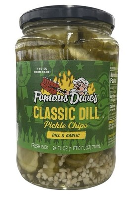 Famous Dave's Classic Dill Pickle Chips 24 oz Daves