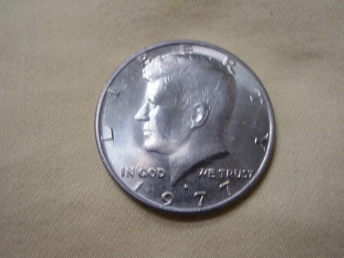 1977 D Kennedy Half Dollar From A BU Bank Roll. Nice Coin!