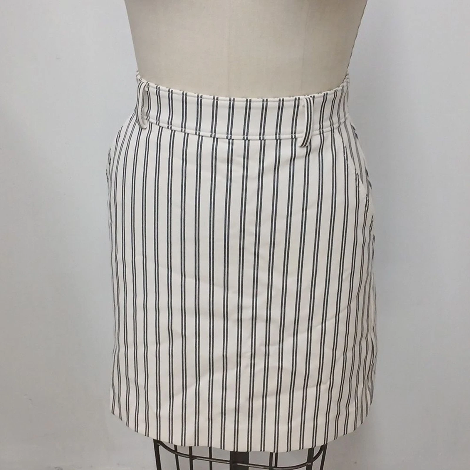 Ann Taylor Striped Cotton Blend Skirt / Size 2