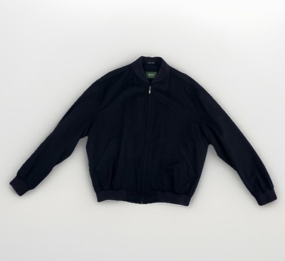 Hugo Boss Loro Piana Golf 100% Cashmere Bomber Jacket Navy Full Zip  Men s 52
