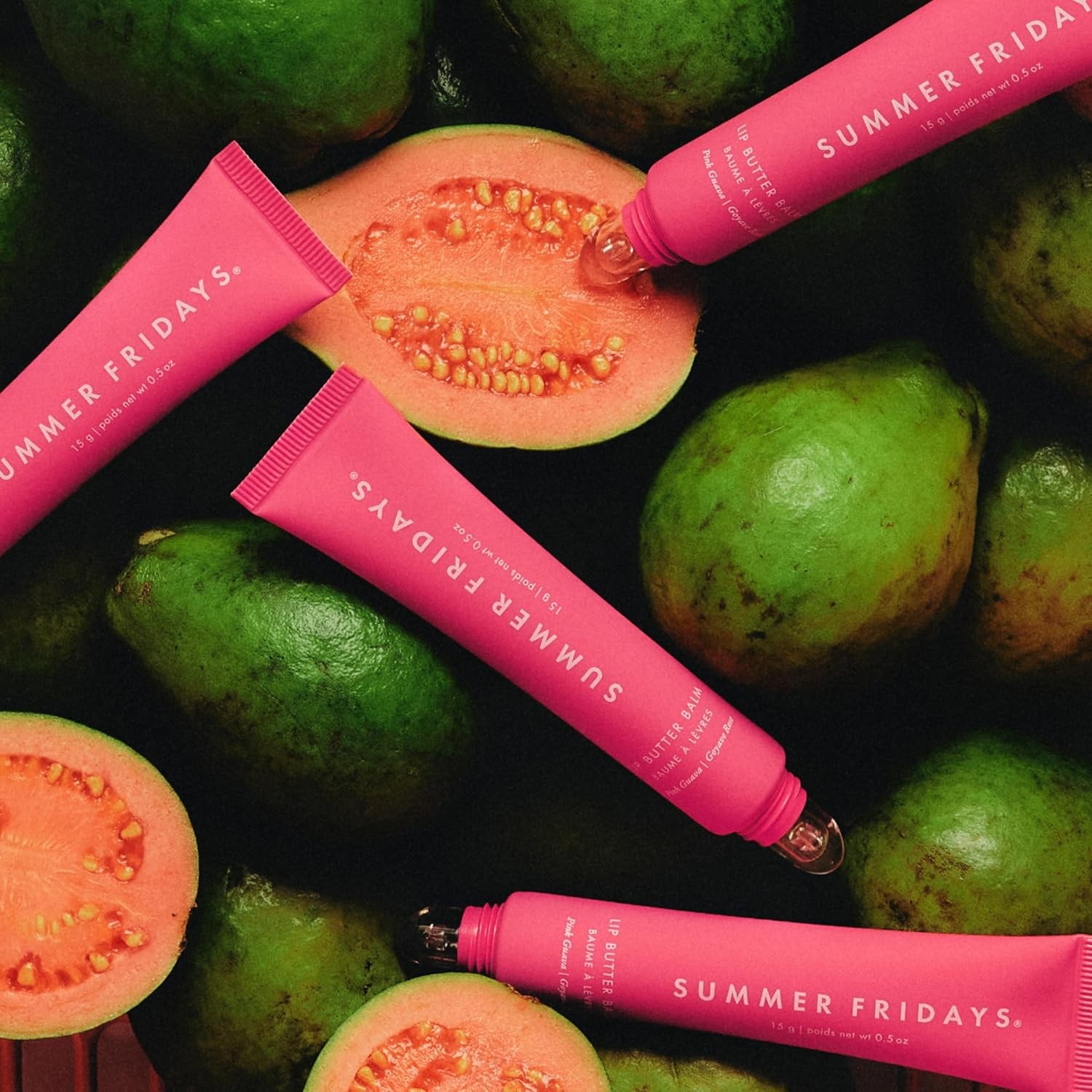 Summer Fridays Tinted Lip Butter Balm - Conditioning Vegan Pink Guava 