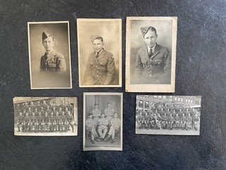WW2 Job Lot 6 Photographs Uniformed Military Personnel Various