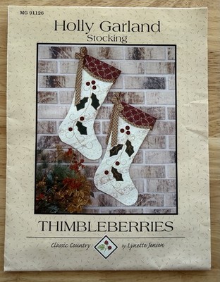 Thimbleberries Holly Garland Stocking Quilt Pattern Lynette Jensen Christmas
