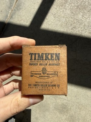 Vintage Timken Tapered Roller Bearing C-24 NOS Automobilia Kraft Box USA