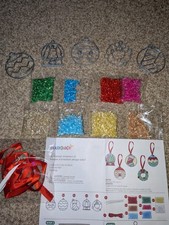 5 Make It  Bake It "Makit Bakit" Stained Glass Santa Wreath Christmas Ornament