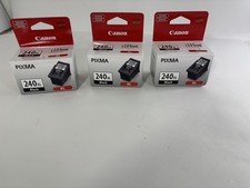 3 Canon Pixma 240XL Black Printer Ink FINE Cartridge Genuine OEM New Sealed
