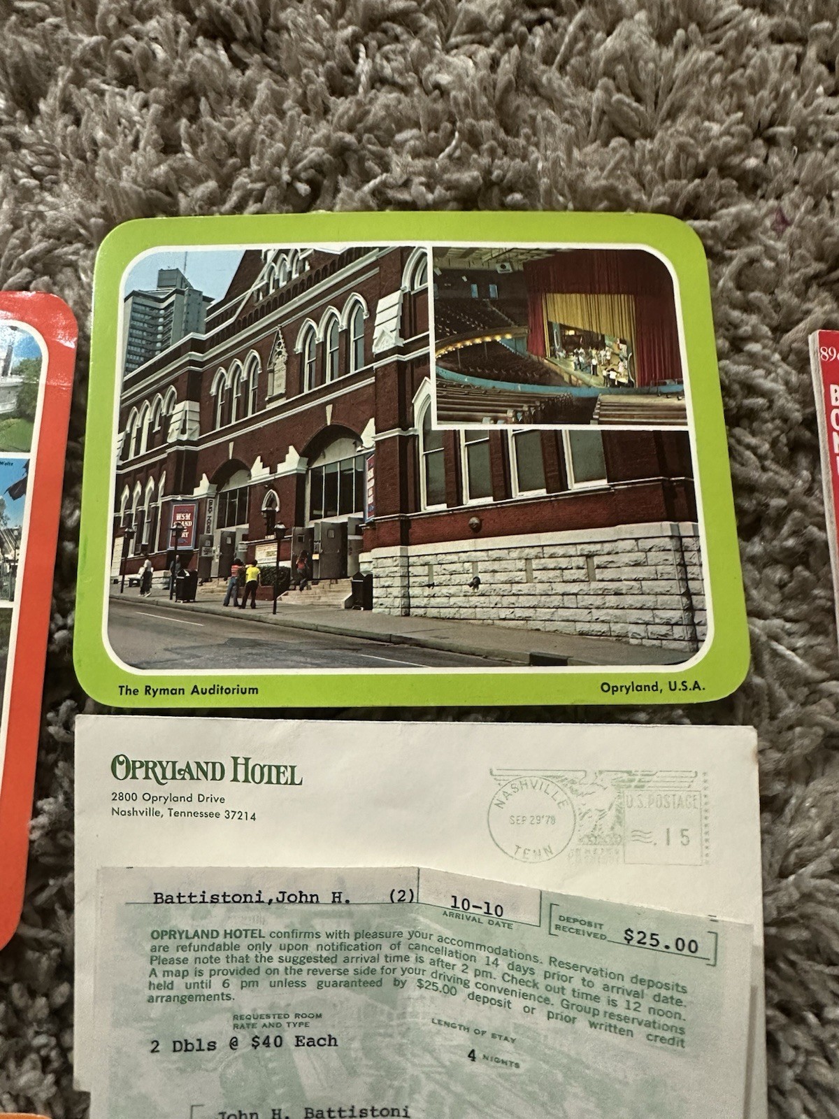 Vintage 1978 Opryland Ephemera Lot Tourist Souvenir Ticket Stubs Postcards Rare