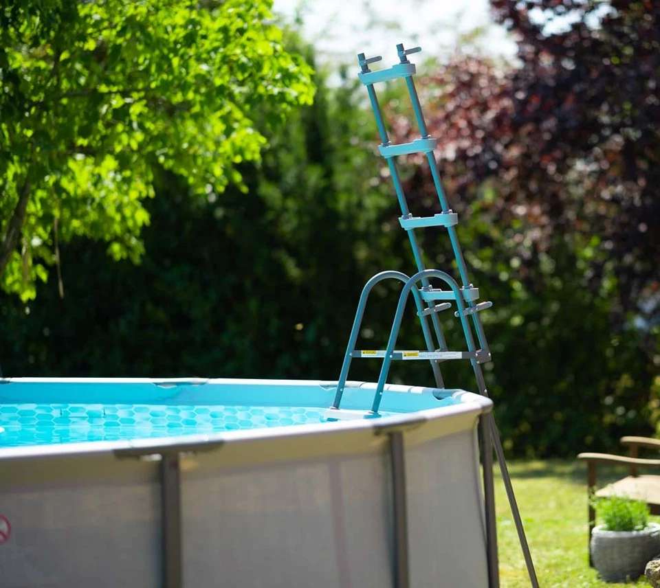 Aufstellpool Pool Schwimmbad Framepool Set grau rund Summer Waves 488x122cm - Bild 4 von 4