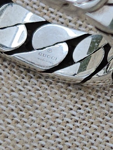 Gucci Ring ,Interlocking G , 6 mm , Sterling Silver, Size 6 , New - Picture 7 of 8
