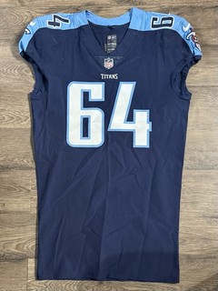Josh Kline Tennessee Titans Game Worn Jersey Repairs