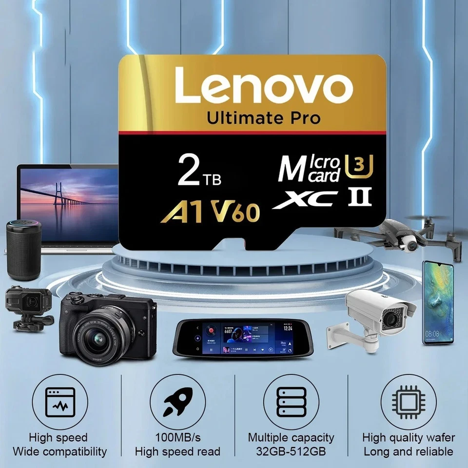 2TB 1TB 512GB 256GB 128GB Micro SD TF Memory Card Ultra Speed Phone Camera PC - Image 2 of 4