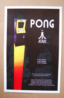 Pong Arcade Flyer Video Game promotional poster